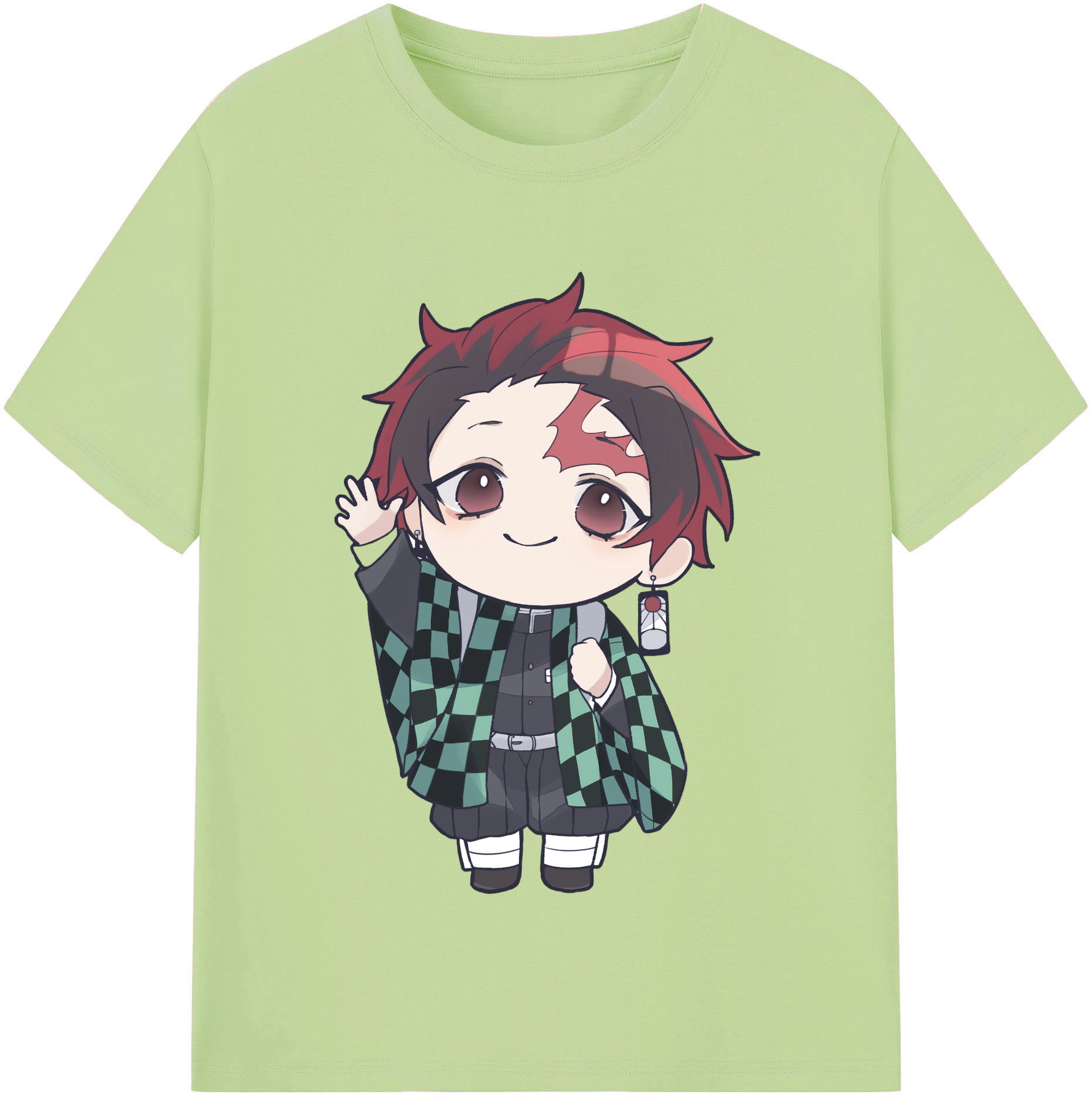 （画像用） 鬼滅の刃 竈門 炭治郎／かまど たんじろう Kamado Tanjirou 綿100％半袖Tシャツ（フロントプリント）